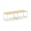 Style Project Стол переговорный SN-4T2.SPRG-013 Акация Лорка/Металл Белый/Заглушка Металл Белый 2760