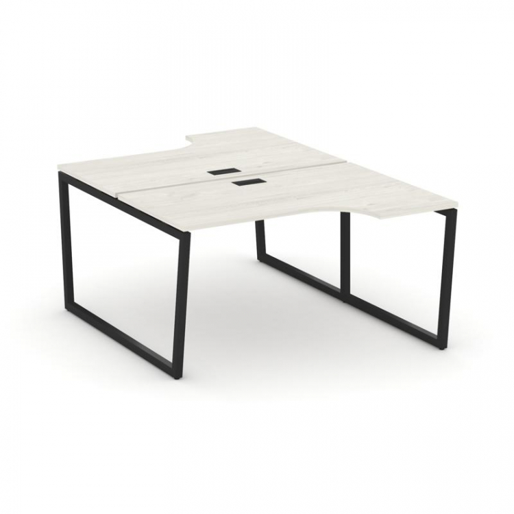 Style Project Рабочая станция эргоном. SN-4T2.DRPA-012 Дуб Наварра/Металл Черный/Заглушка Пластик Че