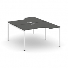 Style Project Рабочая станция эргоном. SN-4P.DRPA-001 Антрацит/Металл Белый 1380*1232/1992*750