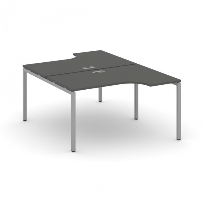 Style Project Рабочая станция эргоном. SN-4P.DRPA-021 Антрацит/Металл Серый 1380*1632/1992*750