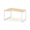 Style Project Стол рабочий эргоном. SN-4O.SPA-021(L) Акация Лорка/Металл Белый 1380*800/980*750
