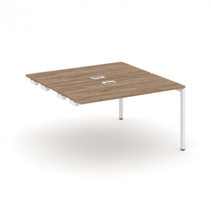 Стайл Проджект Стол-приставка к опор. элем. SN-4P.DPRS-011 Дуб Табак/Металл Белый 980*1432*750