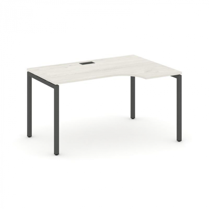 Стайл Проджект Стол рабочий эргоном. SN-4P.SPA-001(R) Дуб Наварра/Металл Антрацит 1380*600/980*750