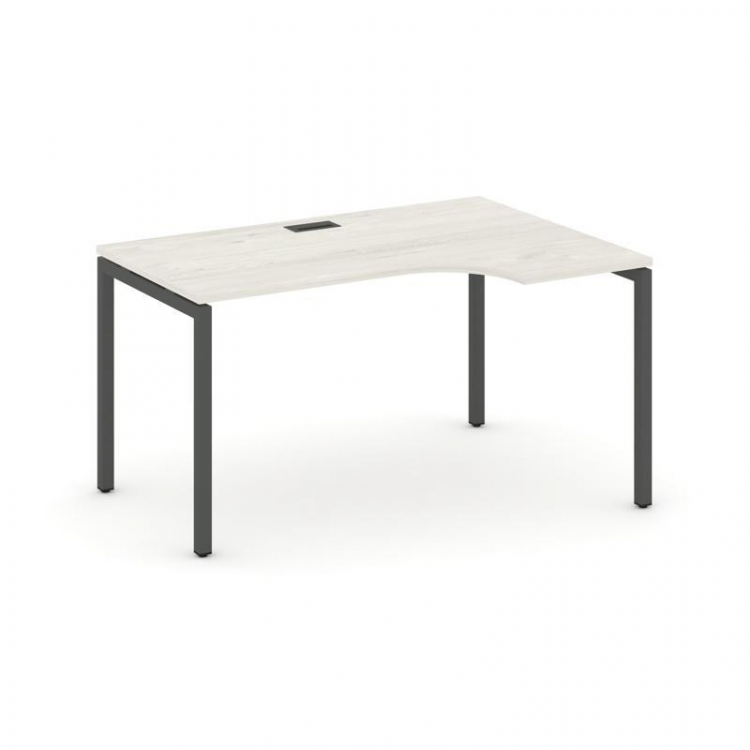 Style Project Стол рабочий эргоном. SN-4P.SPA-001(R) Дуб Наварра/Металл Антрацит 1380*600/980*750