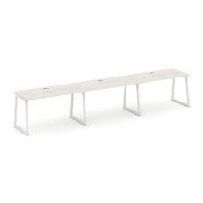 Style Project Рабочая станция 1 сторон. SN-4T1.ORS-031 Дуб Наварра/Металл Белый/Заглушка Пластик Бел