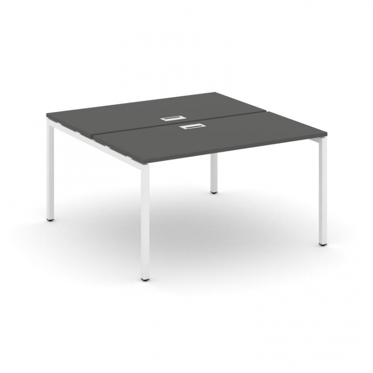 Style Project Рабочая станция 2-х сторон. SN-4P.DRS-004 Антрацит/Металл Белый 1580*1232*750