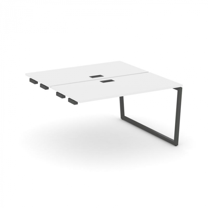 Стайл Проджект Стол-приставка к опор. элем. SN-4T2.DPRS-022 Белый/Металл Антрацит/Черный Пластик 118