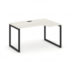 Style Project Стол рабочий эргоном. SN-4O.SPA-011(R) Дуб Наварра/Металл Черный 1380*700/980*750