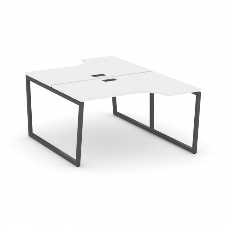 Style Project Рабочая станция эргоном. SN-4T2.DRPA-021 Белый/Металл Антрацит/Черный Пластик 1380*800