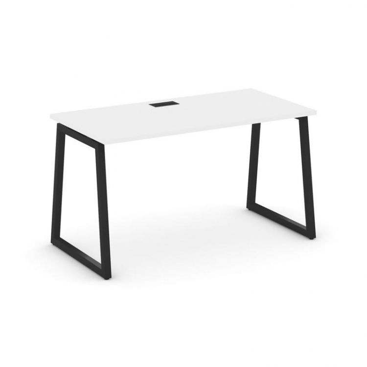 Style Project Стол письменный SN-4T1.SP-022 Белый/Металл Черный/Заглушка Пластик Черный 1180*800*750