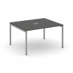 Style Project Стол переговорный SN-4P.SPRG-033 Антрацит/Металл Серый 1380*1180*750