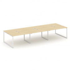 Style Project Рабочая станция 2-х сторон. SN-4O.DRS-074 Акация Лорка/Металл Белый 4740*1432*750