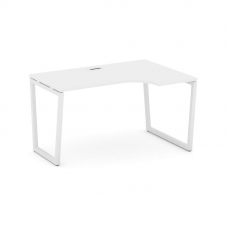 Style Project Стол рабочий эргоном. SN-4T2.SPA-022(R) Белый/Металл Белый/Заглушка Пластик Белый 1580