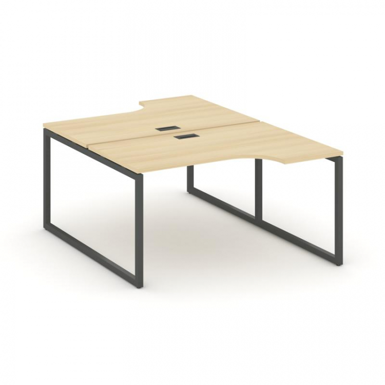 Style Project Рабочая станция эргоном. SN-4O.DRPA-011 Акация Лорка/Металл Антрацит 1380*1432/1992*75