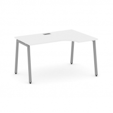 Style Project Стол рабочий эргоном. SN-4A.SPA-021(R) Белый/Металл Серый 1380*800/980*750