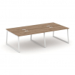 Style Project Рабочая станция 2-х сторон. SN-4T1.DRS-041 Дуб Табак/Металл Белый/Заглушка Пластик Бел