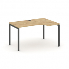 Style Project Стол рабочий эргоном. SN-4P.SPA-022(R) Тиквуд Светлый/Металл Антрацит 1580*800/980*750