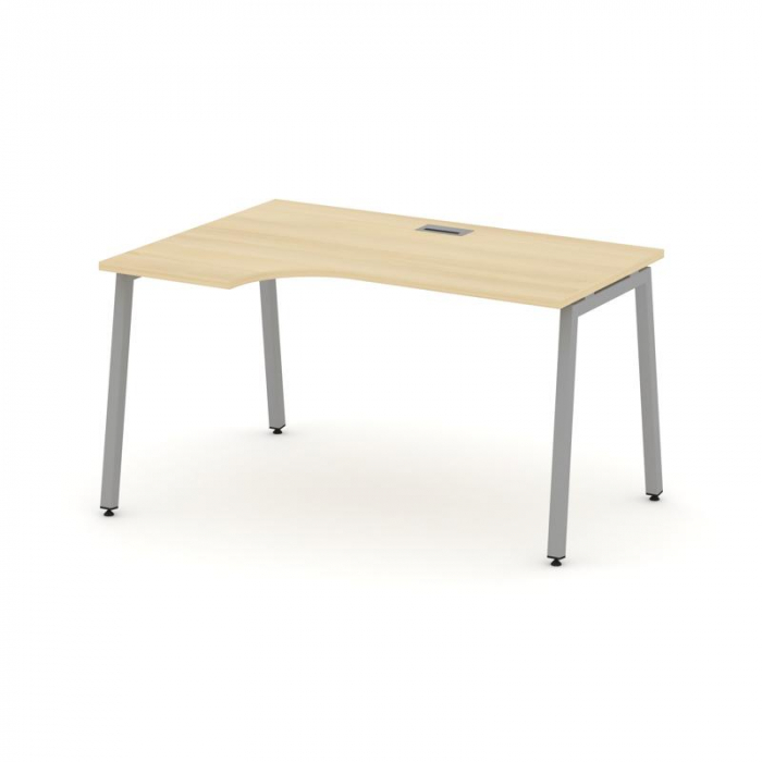 Style Project Стол рабочий эргоном. SN-4A.SPA-022(L) Акация Лорка/Металл Серый 1580*800/980*750