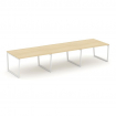 Style Project Стол переговорный SN-4T2.SPRG-053.3 Акация Лорка/Металл Белый 4410*1180*750