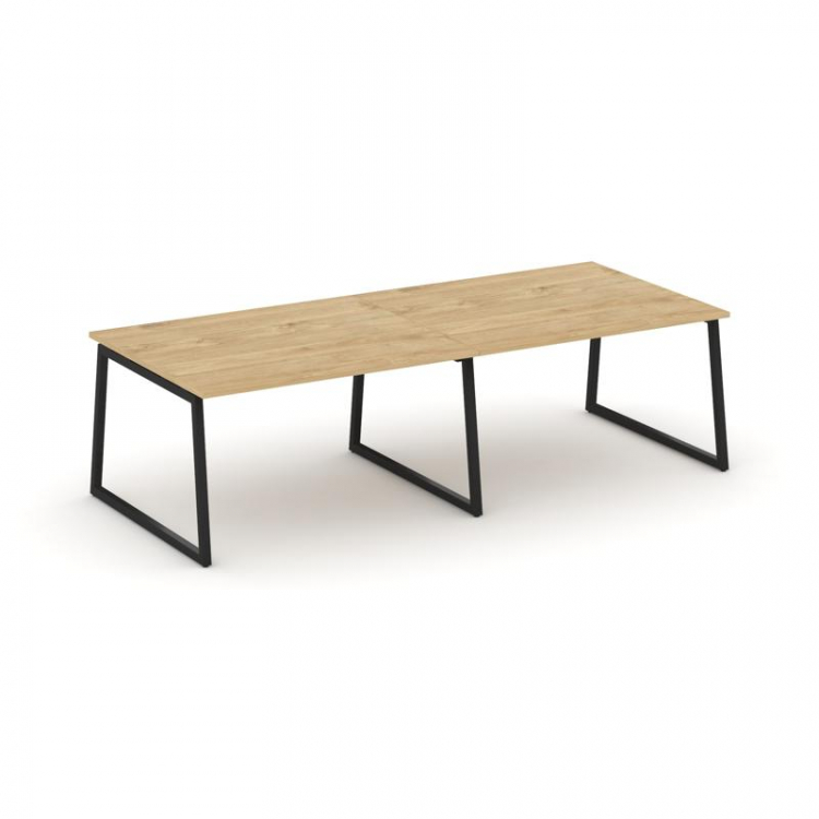 Style Project Стол переговорный SN-4T1.SPRG-043.3 Тиквуд Светлый/Металл Черный 2760*1180*750