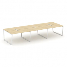 Style Project Рабочая станция 2-х сторон. SN-4T2.DRS-081 Акация Лорка/Металл Белый/Заглушка Пластик