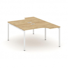 Style Project Рабочая станция эргоном. SN-4P.DRPA-012 Тиквуд Светлый/Металл Белый 1580*1432/1992*750