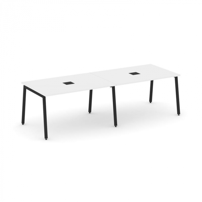 Style Project Стол переговорный SN-4A.SPRG-013 Белый/Металл Черный 2760*980*750