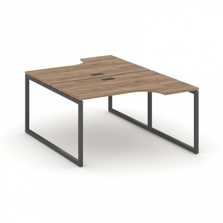 Style Project Рабочая станция эргоном. SN-4O.DRPA-022 Дуб Табак/Металл Антрацит 1580*1632/1992*750