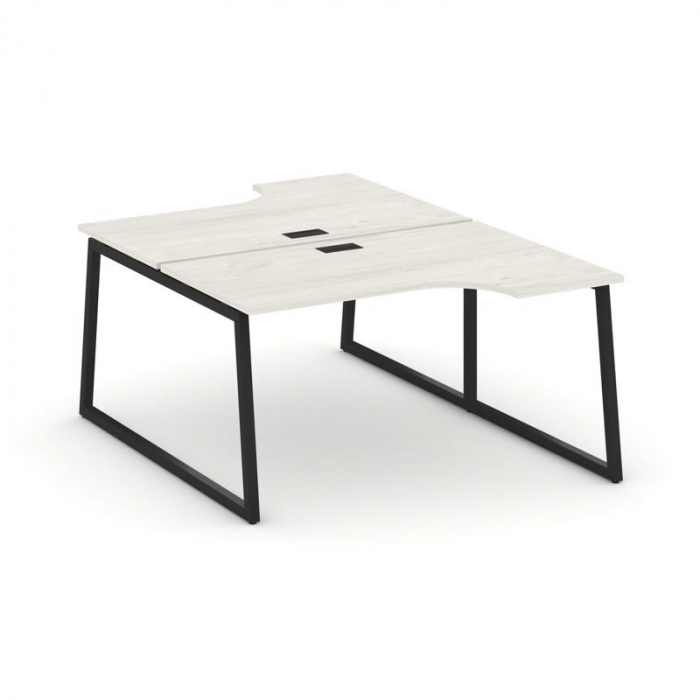 Стайл Проджект Рабочая станция эргоном. SN-4T1.DRPA-011 Дуб Наварра/Металл Черный/Заглушка Пластик Ч