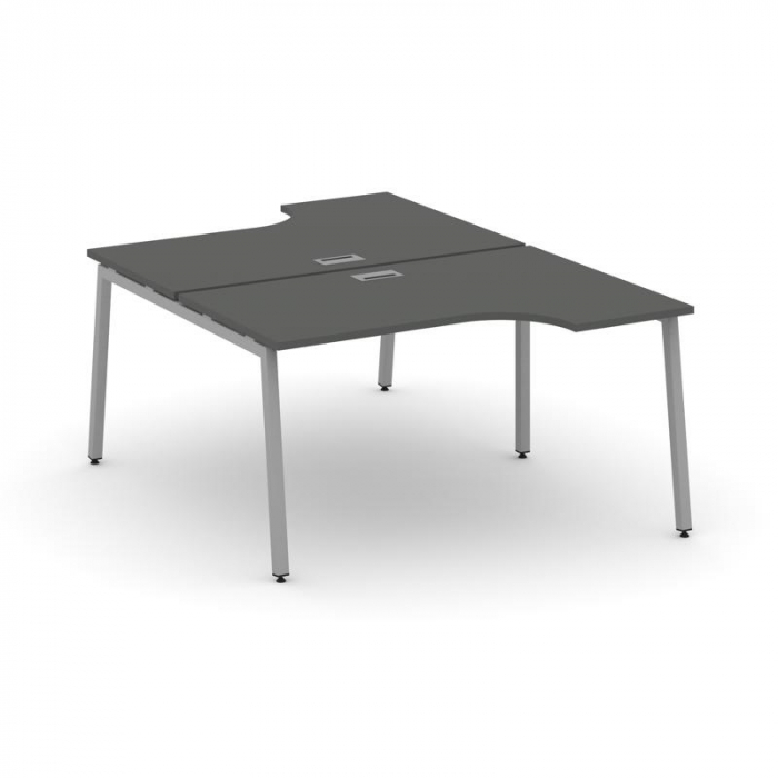 Style Project Рабочая станция эргоном. SN-4A.DRPA-002 Антрацит/Металл Серый 1580*1232/1992*750