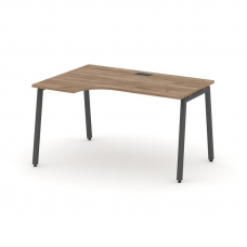 Style Project Стол рабочий эргоном. SN-4A.SPA-002(L) Дуб Табак/Металл Антрацит 1580*600/980*750
