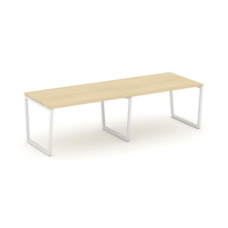 Style Project Стол переговорный SN-4T2.SPRG-014.3 Акация Лорка/Металл Белый 3160*980*750