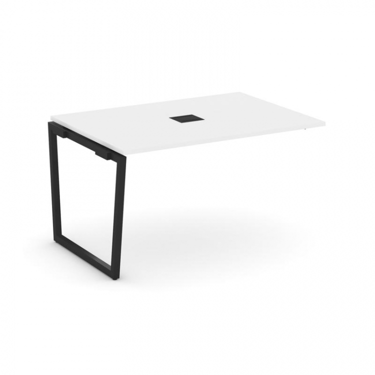 Style Project Проходной наб. элем. перег. стола SN-4T2.NSPRG-004 Белый/Металл Черный/Заглушка Металл