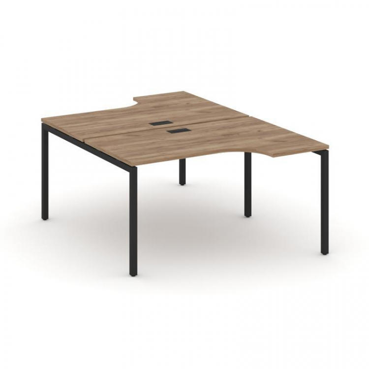 Style Project Рабочая станция эргоном. SN-4P.DRPA-002 Дуб Табак/Металл Черный 1580*1232/1992*750