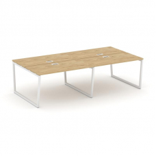 Style Project Рабочая станция 2-х сторон. SN-4T2.DRS-053 Тиквуд Светлый/Металл Белый/Заглушка Пласти