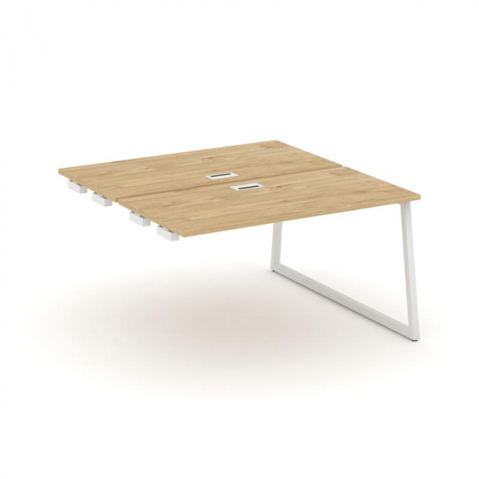 Стайл Проджект Стол-приставка к опор. элем. SN-4T1.DPRS-002 Тиквуд Светлый/Металл Белый/Заглушка Пла