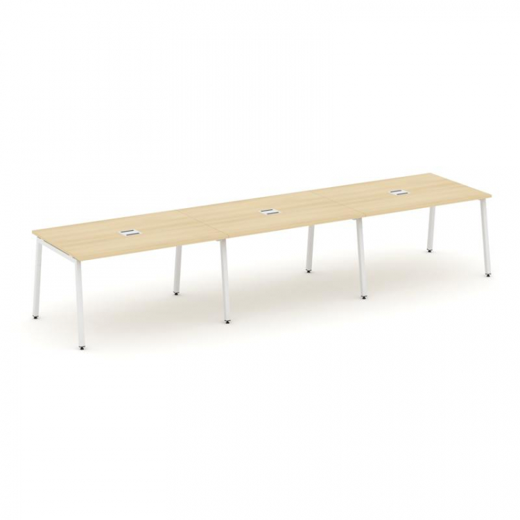 Style Project Стол переговорный SN-4A.SPRG-021 Акация Лорка/Металл Белый 2940*980*750