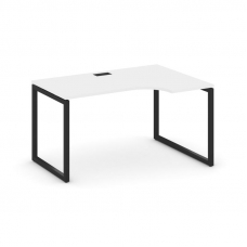Style Project Стол рабочий эргоном. SN-4O.SPA-022(R) Белый/Металл Черный 1580*800/980*750