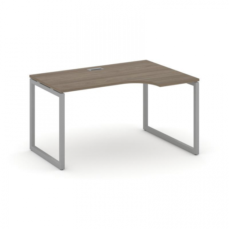 Style Project Стол рабочий эргоном. SN-4O.SPA-002(R) Вяз Благородный/Металл Серый 1580*600/980*750