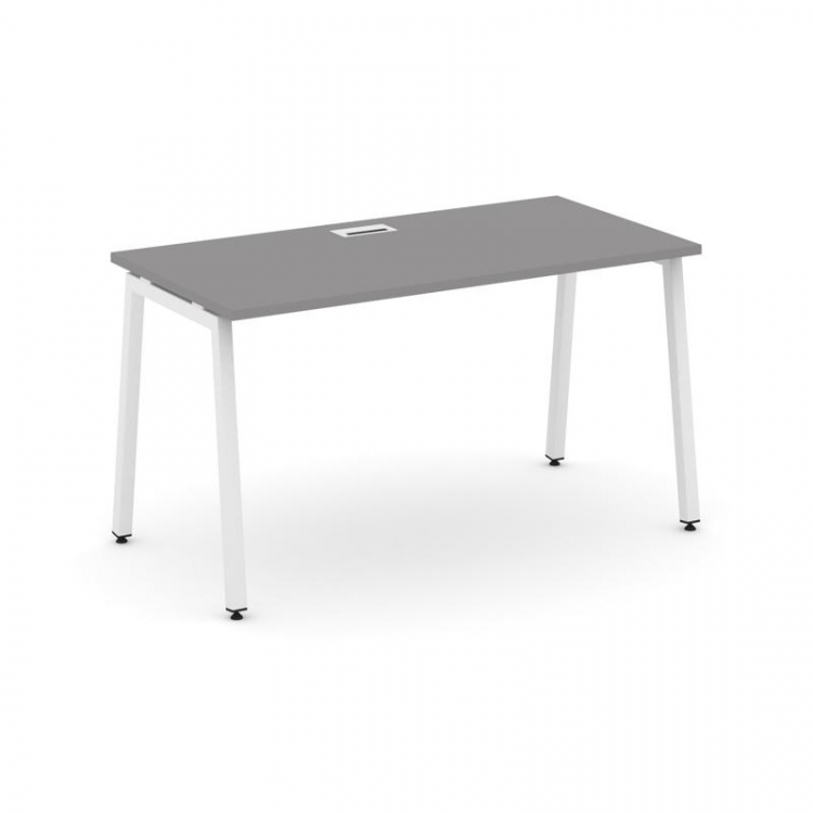 Стайл Проджект Стол письменный SN-4A.SP-001 Серый Пепел/Металл Белый 980*600*750