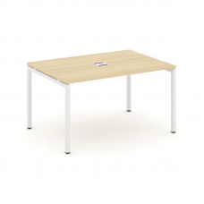 Style Project Стол переговорный SN-4P.SPRG-003 Акация Лорка/Металл Белый 1380*980*750