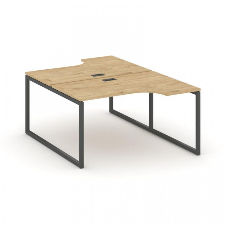 Style Project Рабочая станция эргоном. SN-4O.DRPA-002 Тиквуд Светлый/Металл Антрацит 1580*1232/1992*