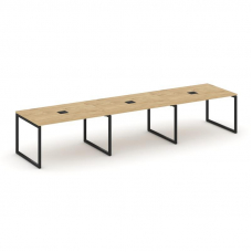 Стайл Проджект Стол переговорный SN-4O.SPRG-022 Тиквуд Светлый/Металл Черный 3540*980*750