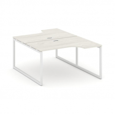 Style Project Рабочая станция эргоном. SN-4O.DRPA-011 Дуб Наварра/Металл Белый 1380*1432/1992*750