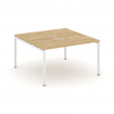 Style Project Рабочая станция 2-х сторон. SN-4P.DRS-014 Тиквуд Светлый/Металл Белый 1580*1432*750