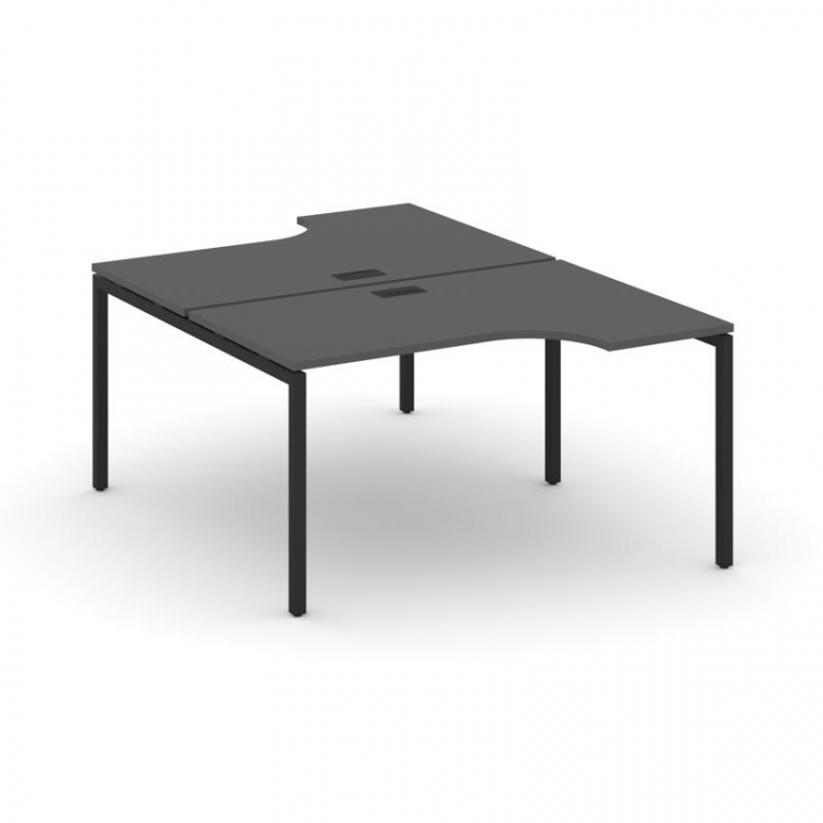 Style Project Рабочая станция эргоном. SN-4P.DRPA-012 Антрацит/Металл Черный 1580*1432/1992*750
