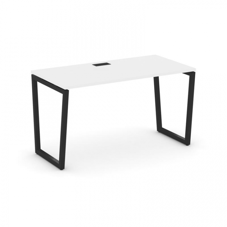 Style Project Стол письменный SN-4T2.SP-011 Белый/Металл Черный/Заглушка Пластик Черный 980*700*750