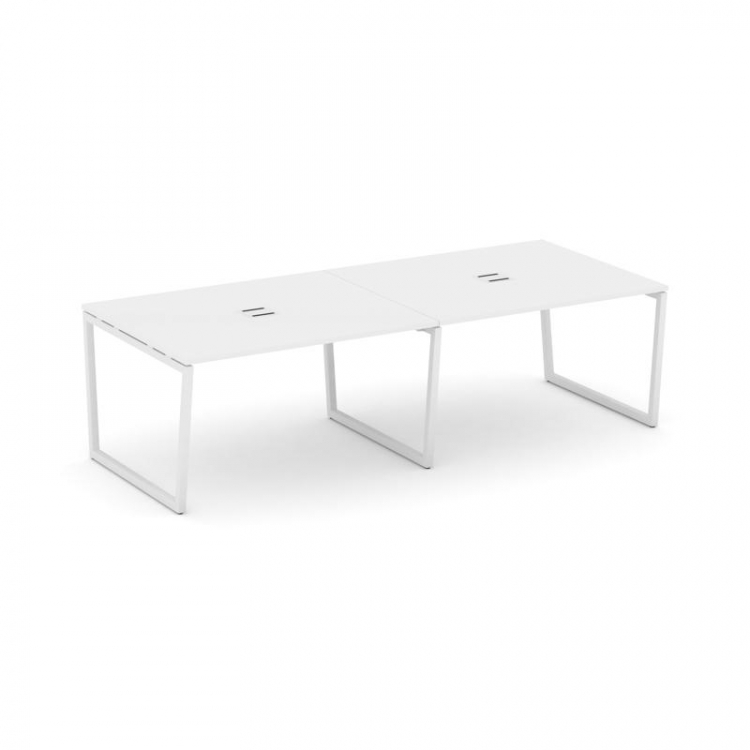 Style Project Стол переговорный SN-4T2.SPRG-042 Белый/Металл Белый/Заглушка Металл Белый 2360*1180*7