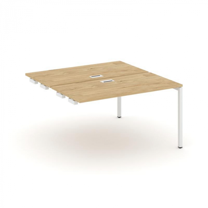 Стайл Проджект Стол-приставка к опор. элем. SN-4P.DPRS-014 Тиквуд Светлый/Металл Белый 1580*1432*750