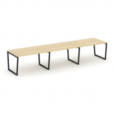 Style Project Стол переговорный SN-4T2.SPRG-021.3 Акация Лорка/Металл Черный 2940*980*750